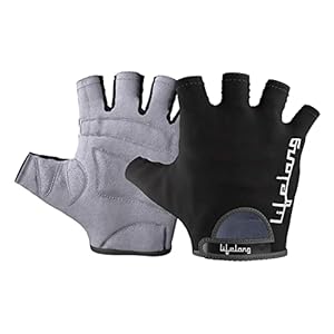 Lifelong Exercise Gym Gloves for Men Workout with Wrist, Cross Training, Weightlifting, Ideal for Cycling, Bike Riding and Other Sports Activities (Small, LLGG01, Grey & Black)