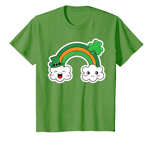 T-shirt infantil St Patrick's Day Happy Irish Rainbow for Boys St Patrick Kid, Verde, Criança 2