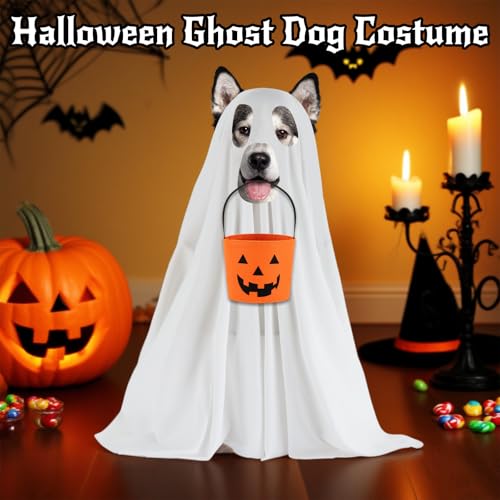 Disfraz Halloween Fantasma para Perro Grande 51.2×59.1 pulg miniatura 5