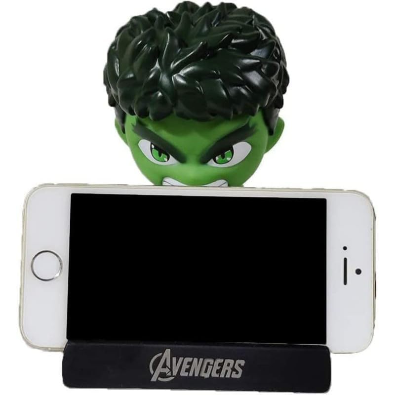 Image of Super Hero Action Figure Limited Edition Bobblehead with Mobile Holder for Car Dashboard, Office Desk & Study Table (Hulk)