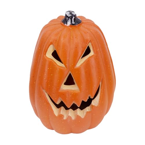 Xijobido LED Calabaza | Decoración Iluminada Escritorio | Luz de Calabaza Ahuecada para Fiestas de Halloween Mesa Estantería Vitrina Escritorio Decoraciones