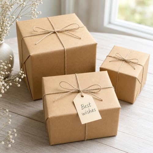 Image of KINGLAKE Natural Jute Twine String - 984 Feet 2mm Twine String for Crafts | Jute Rope Twine for Gift Wrapping Christmas Packing Arts Decoration Wedding Gardening