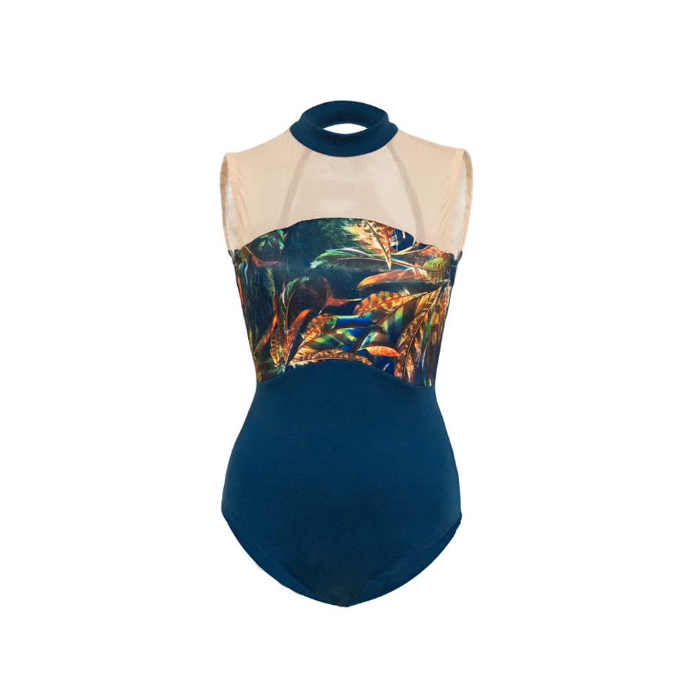 ROYAL SMEELA Justaucorps dos nu pour femme - Justaucorps de gymnastique à dos ouvert, vert, Medium