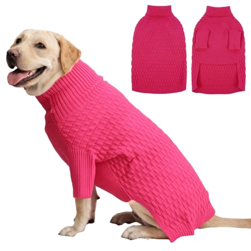 IECOii Great Dane Sweaters for Giant Breed Dogs Girl, 5XL Thermal Warm Winter Cozy Knitted Dog...