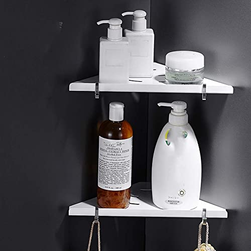 Étagère de salle de bain d'angle adhésive pour stopper le désordre
