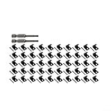 Bulevisiter Set di 50 clip di avviamento per pavimenti in composito con viti e punte driver, elementi di fissaggio in acciaio inossidabile per pavimenti in laminato e terrazza esterna