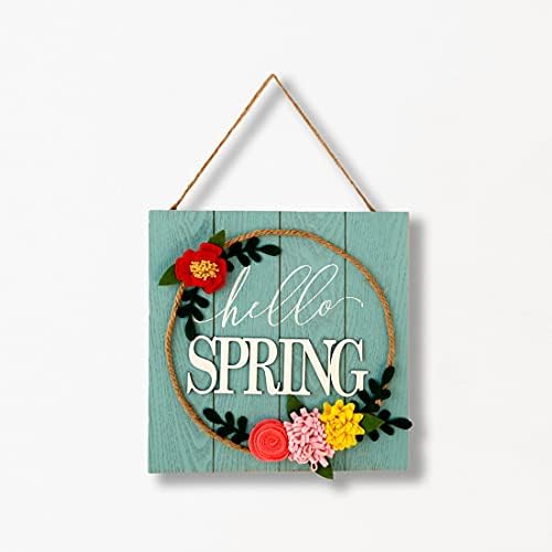 Spring Decor Farmhouse Wall Decorations for Living Room Wreath Fabric Floral Home Wall Decor Rustic Wood Sign Hanging Plaque Gift Indoor Outdoor Country Art 12″ X 12″ – Hello Spring Spring Decor Farmhouse Wall Decorations for Living Room Wreath Fabric Floral Home Wall Decor Rustic Wood Sign Hanging Plaque Gift Indoor Outdoor Country Art 12″ X 12″ – Hello Spring