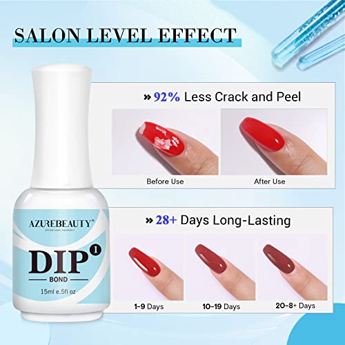 AZUREBEAUTY Dip Powder Nail Primer Bond, Base Profissional de Unhas de 15 Ml de Secagem Rápida para