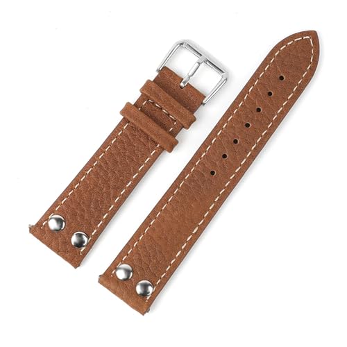Bracelet de montre en cuir véritable YINGO de style haute maroquinerie