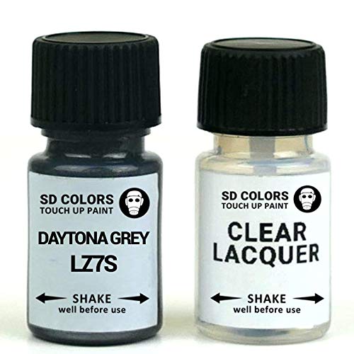 SD COLORS DAYTONA - Peinture de retouche LZ7S - 8 ml - Gris Daytona (peinture + vernis) Cover