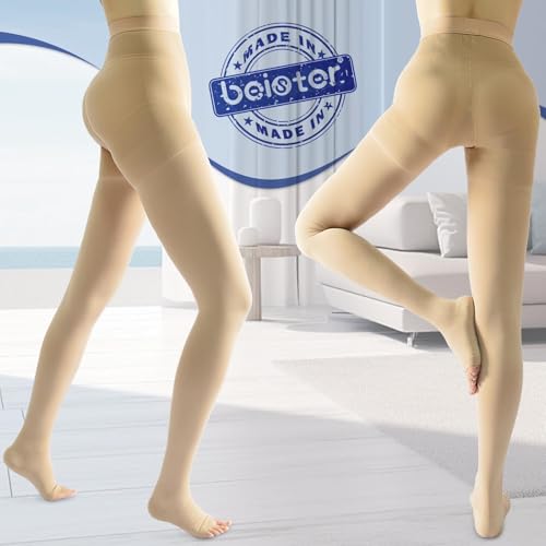 beister medical compression pantyhose women amp men20-30mmhg open toe thigh high compression tights graduated support