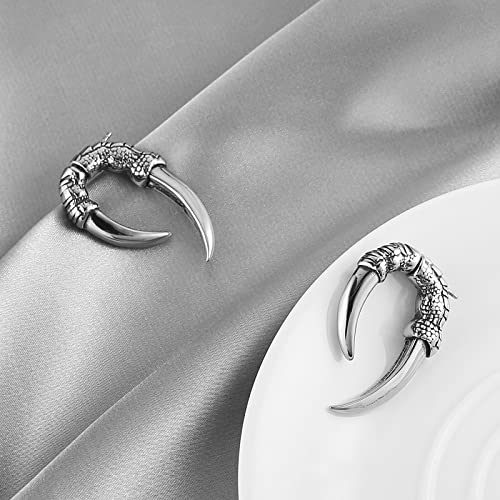 HZMAN Stainless Steel Dragon Claw Stud Earrings for Men Women Gothic Punk Piercing Sharp Claw Earring Jewelry Gift4
