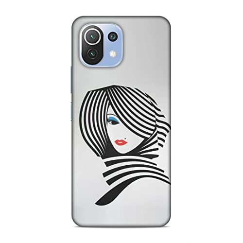 Image of Printed Mobile Back Hard Case Cover for Xiaomi Redmi 11 Lite /Xiaomi Redmi 11 Lite 5G / Xiaomi 11 Lite NE 5G | Girl, Cute Girl, Eye Lashes, Scarf, Lipstick-2197