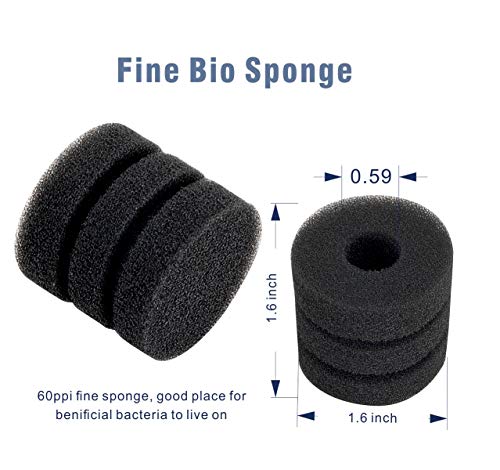Image of hygger Super Mini Aquarium Single Sponge Filter for Small Fish Tank 0.5-5 Gallon (Pack of 2)