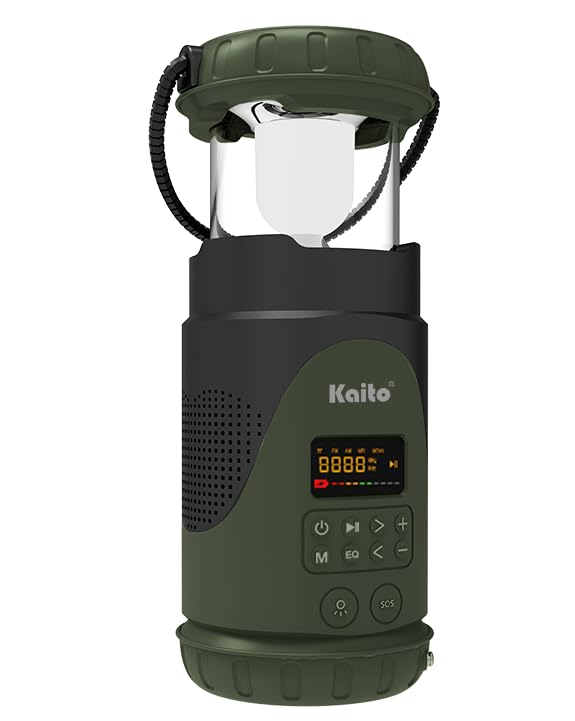 Lanterne de camping anti coupure de courant Kaito KL101 manivelle 5000mAh
