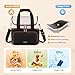 LOVEVOOK Insulated Lunch Bag For Women,Large Double Deck Adult Lunch Box,Teacher Lunch Tote Bag With Cup Holder,Leakproof Cooler Bag With Adjustable Shoulder Strap For Work Picnic Beach,Larger 15L
