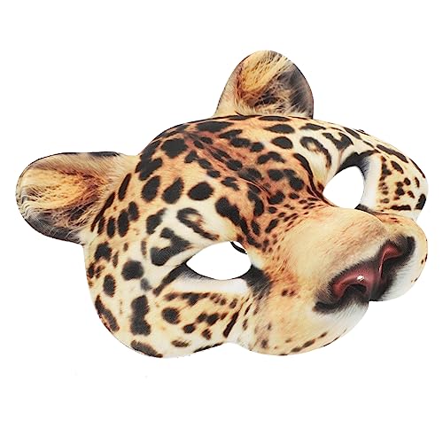 BRIGHTFUFU Animal Masquerade Face Cover Leopard Half Face Masque Elastic Band for Adults