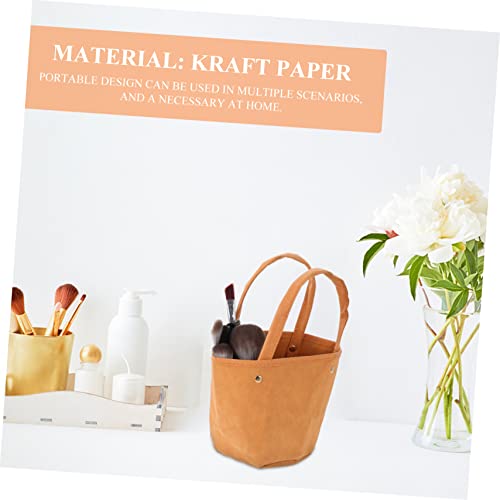 Travel Storage Handbag Washed Kraft Paper Tote Bag Casual Outdoor Carry Bag Capacity for Women's Daily Use4