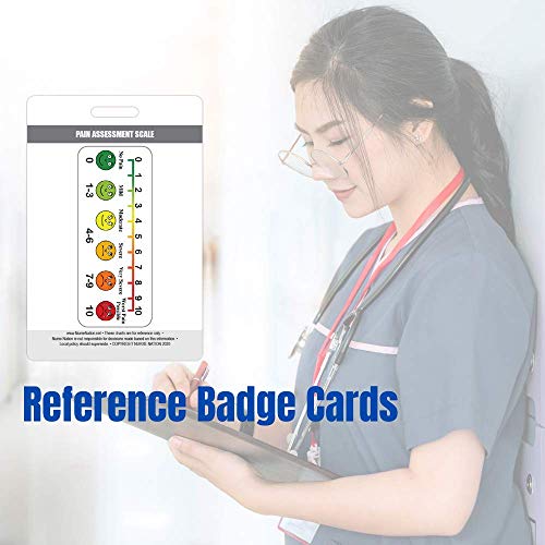 Pain Assessment Tool Reference and Common Hospital Code Meanings Vertical Badge Card - Excellent Resource for Nurses, Nursing Clinicals, and RN Students - Nursing School Supplies and Accessories