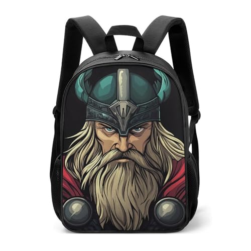 Vikingsraven Nordicthors Cute Backpack Large Capacity Oxford Oloth Backpacks for Women Men Traveling