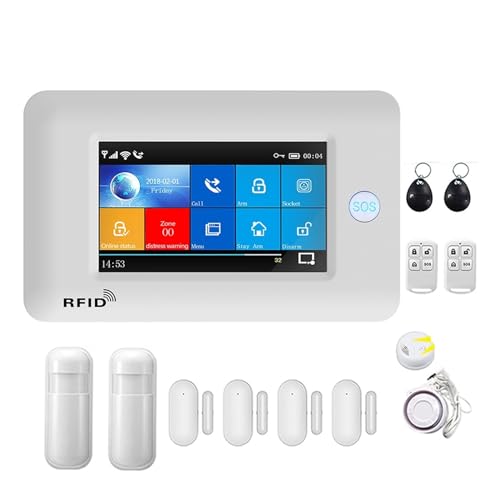 System Alarmowy Tuya WiFi Gsm Z Kamerą IP Czujnik Ruchu PIR Syrena Bezprzewodowy Zestaw Smart Home Zdalny Monitoring(D)