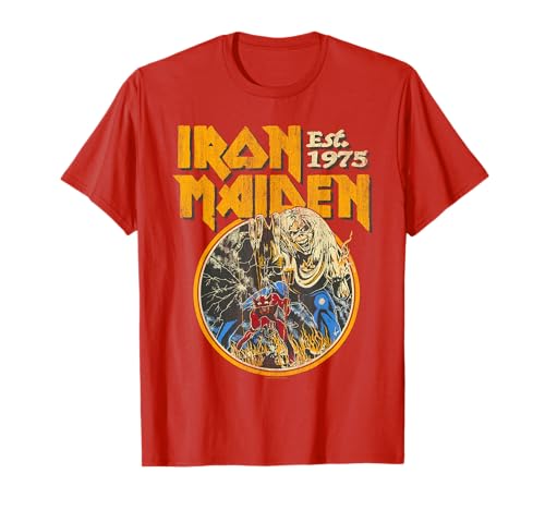 Iron Maiden - Vintage Beast Circle Red Camiseta