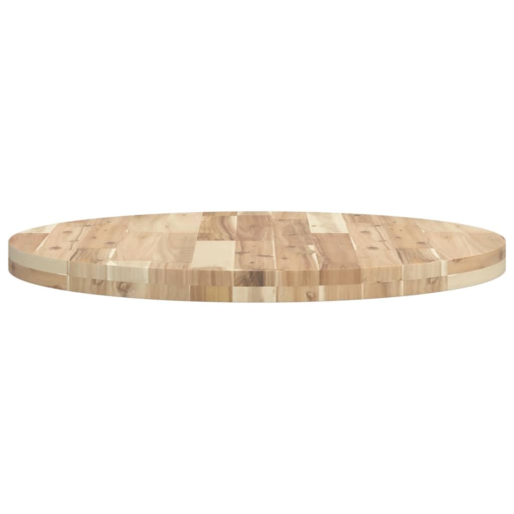 Mesa redonda de 70 x 4 cm de diámetro de madera de acacia maciza, sin tratar, duradera para mesa de comedor, mesa de restaurante, mesa de café, versátil en casa y negocio