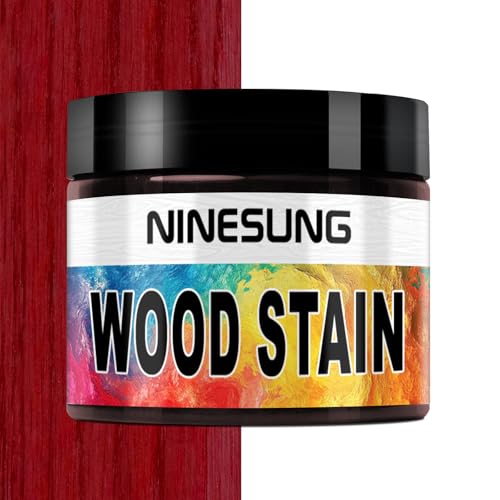 Ninesung Red Wood Stain | Wood Dye Powder for Indoor and Outdoor | Furniture Dye | Fast Drying | Furniture Stain for Wooden Pigment Coloring Powder (Red, 2...