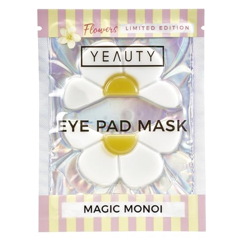 YEAUTY Magic Monoi Eye Pad Mask – Feuchtigkeitsspendende Augenpads in Blumenform mit Hyaluronsäure & Kokos-Extrakt – Limited Edition - 1 Paar