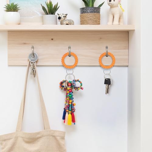 Image of TENOC Spiral Coil Keychain, Anti-lost Key Chain Holder Lanyard Cord for Sauna Outdoor Sports and Gym Pool