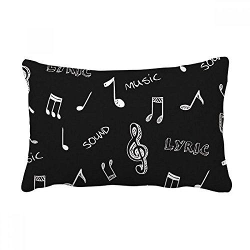 Coussin lombaire notes de musique 40x60 cm multicolore pour canapé
