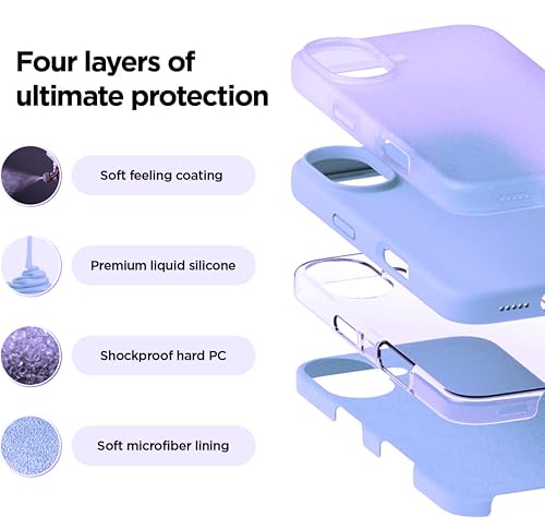 Image of SBMS Liquid Silicone Case for Apple iPhone 16 6.1-Inch, Silky-Soft Touch Full-Body Protective Phone Case, Shockproof Back Cover Case Pouch for iPhone 16 (Sky Blue)