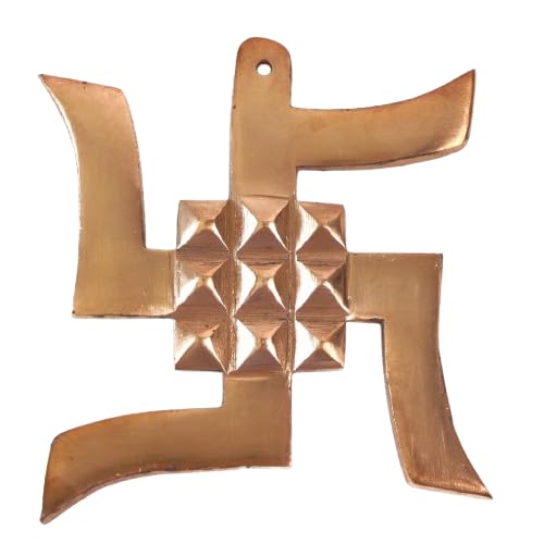 Copper Swastik for Door Entrance Vastu - 3.5 Inch