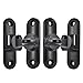 INIRET Black Barn Door Latches,90/180 Degree Gate Lock,Flip Gate Latches Hardware,Zinc Alloy Right Angle Door Lock Latch,Door Security Sliding Door Latch Lock for Cabinets,Bathroom.