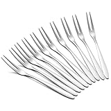 Tenedores de postre para aperitivos, tenedores para pasteles, mini tenedores de acero inoxidable,...