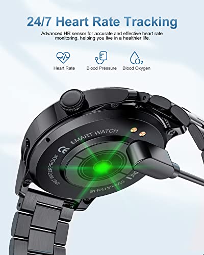 Smartwatch Herren mit Telefonfunktion, 1,32 Zoll Fitness Armbanduhr mit Pulsmesser Schlafmonitor,IP67 Wasserdicht Schrittzähler Sportuhr Uhren Herren für Android iOS - Image 8