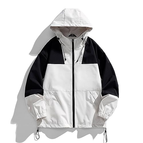 Windbreaker Jackets For Men Long Sleeve Spring Fall Casual Zipper Jackets With Hood Mountain Outdoor Sport, M-4XL2