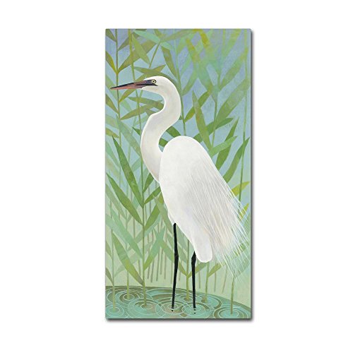 Egret by the Shore II by Kathrine Lovell, 12x24-Inch Canvas Wall Art