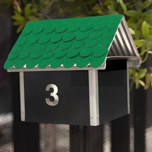 VEGCOO 53 Stück Dachpappe, Dachschindeln Für Gartenhaus, Mini Dachschindeln Für Vogelhaus, Für Vogelnester,Kaninchenkäfige, Insektenhotels,Hundehütte (Grün)