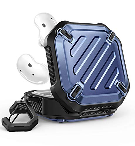 SUPCASE Unicorn Beetle Pro Series Case Designed for Galaxy Buds Live 2020 Release, Full-Body Rugged Protective Case with Carabiner (Slate Blue)