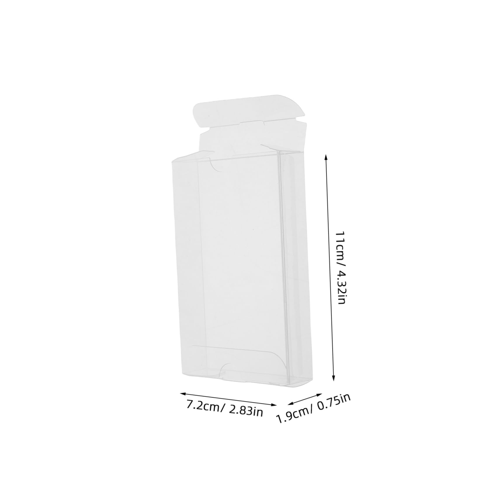 ERINGOGO 10pcs Clear PVC Cassette Tape Storage Box Audio Tape Protector Stackable Design for Home and Travel High Transparency Display Case for