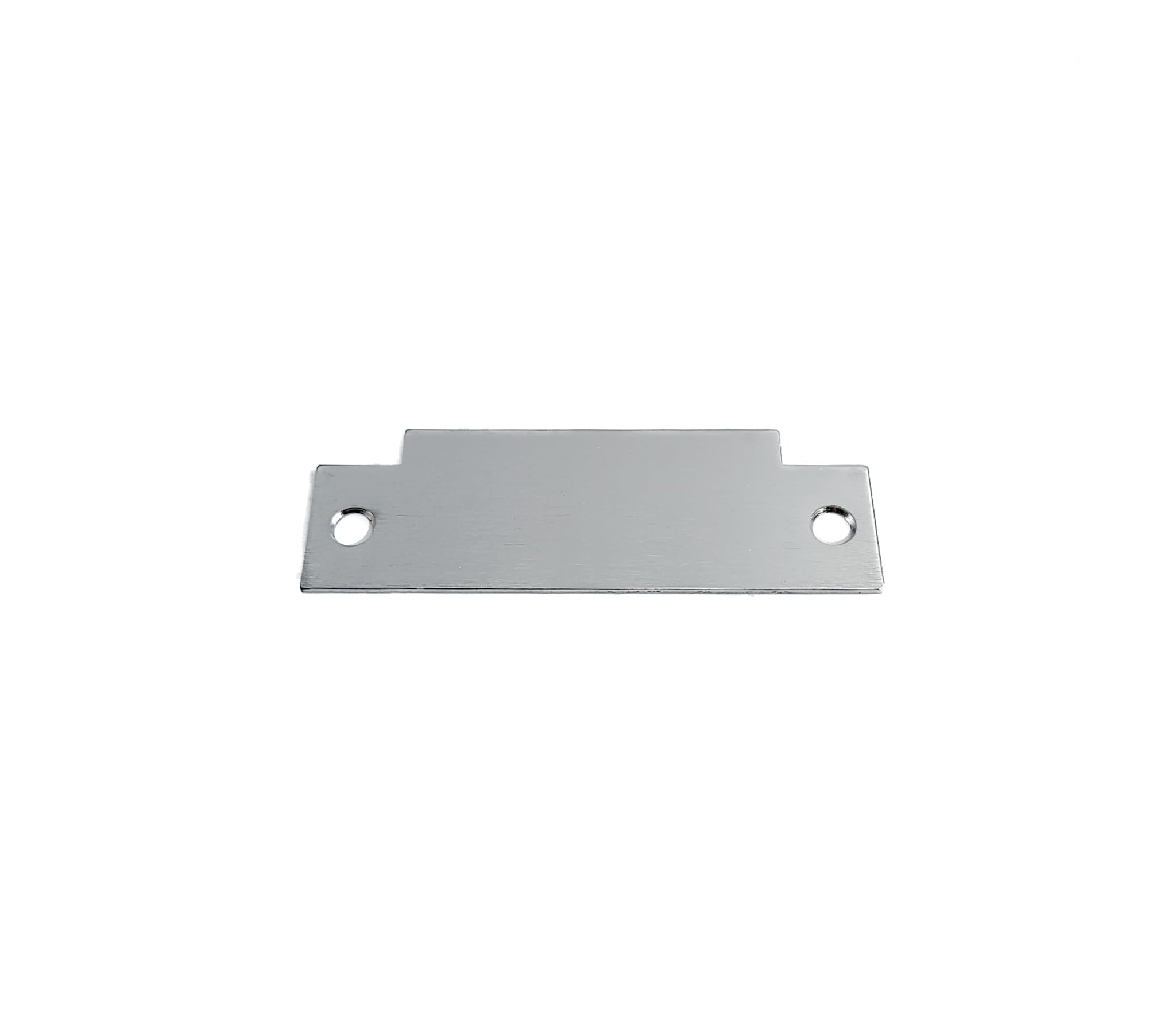 T-Strike Blank Filler Plate | Dummy ANSI Strike | 4-7/8" x 1-1/4" Steel Cover | Door Jamb Hinge Filler Plate | Brushed Chrome