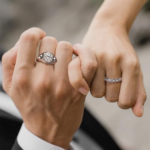 3CT Moissanite Engagement Rings for Men, D Color VVS1 925 Sterling Silver Skull Design Ring, Wedding Promise Anniversary Birthday Gift for Him4