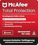 McAfee Total Protection 5 appareils 2025 |12 mois | VPN sécurisé, logiciel de sécurité avec antivirus, gestionnaire de mots de passe et surveillance de l'identité | Abonnements Amazon