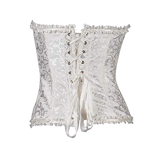 Kaczmarek Lady Sexy Corset Basque Top Lingerie Feminina Vestido Tamanho 3XL Branco