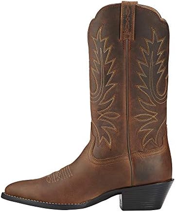 Ariat Womens Heritage R Toe Western Boot Distressed Brown 9.5 Wide | Image 1