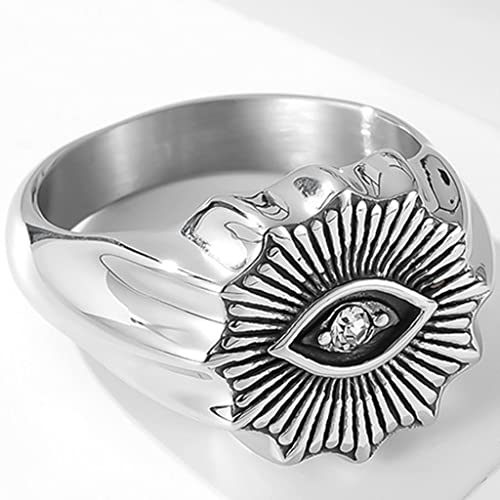 Jude Jewelers Stainless Steel Retro Vintage Eye Signet Style Cocktail Party Statement Promise Anniversary Halloween Biker Ring4