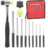 BIGP 9 Teilige Roll Pin Punch Set, Durchschlag, Splinttreiber Set, Werkzeug für Pistole Büchsenmacher Handwerk und Reparaturen mit Tragetasche und Hammer, 1/16 inch-5/16 inch