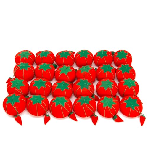 Alfiletero Dritz tipo tomate rojo en paquete de 24 para evitar pérdidas