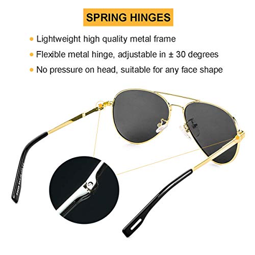 Image of GLEYEMOR Polarized Small Aviator Sunglasses for Small Face Women Men Juniors, 52mm